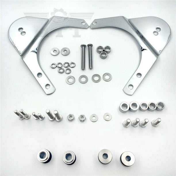 Mofun Chrome Detachable Rear Docking Hardware Kit Compatible with Harley 1997-2008 Touring Road King Street Road Electra Glide 